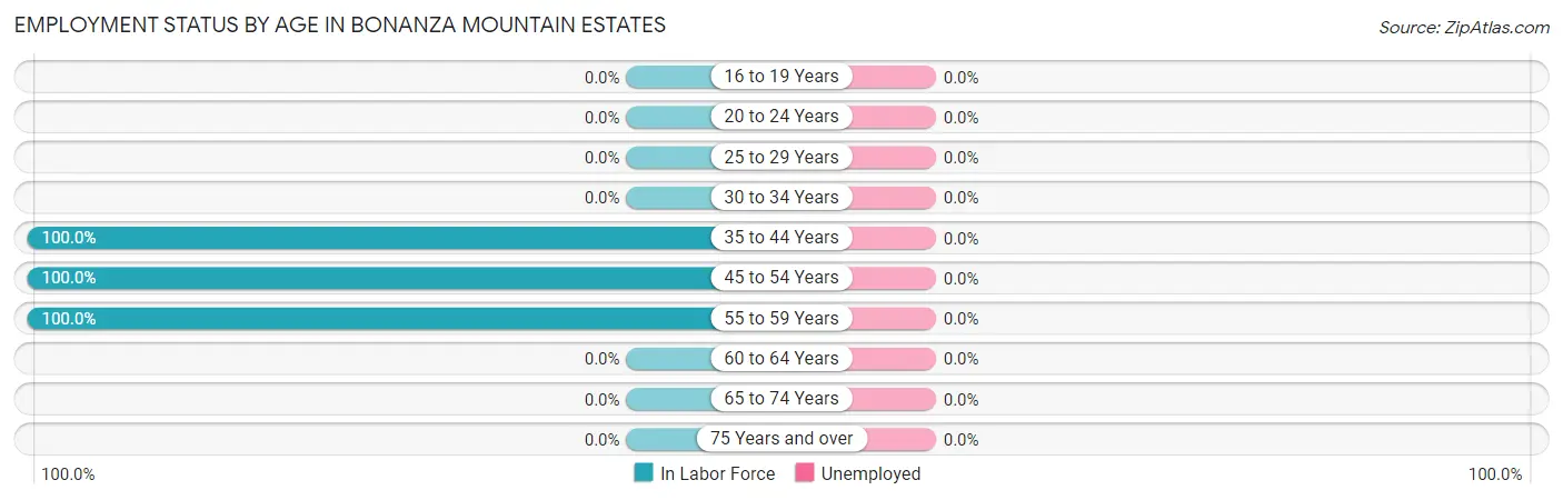 Employment Status by Age in Bonanza Mountain Estates