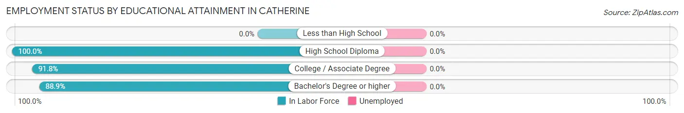 Employment Status by Educational Attainment in Catherine