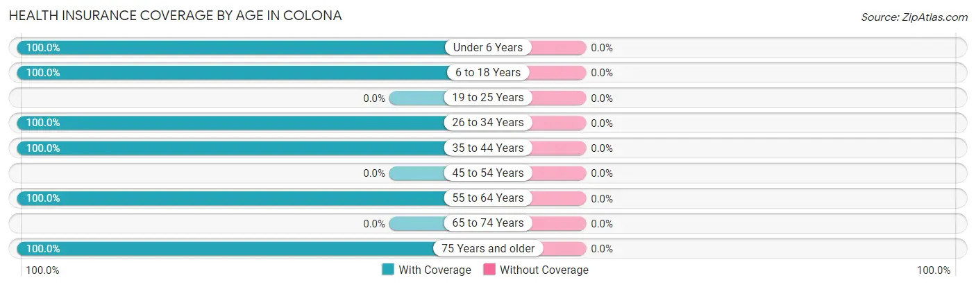 Health Insurance Coverage by Age in Colona