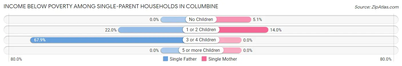 Income Below Poverty Among Single-Parent Households in Columbine