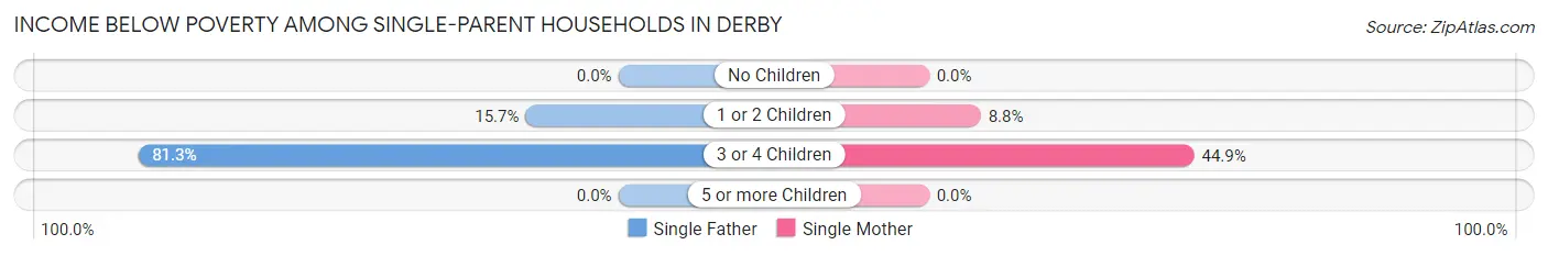 Income Below Poverty Among Single-Parent Households in Derby