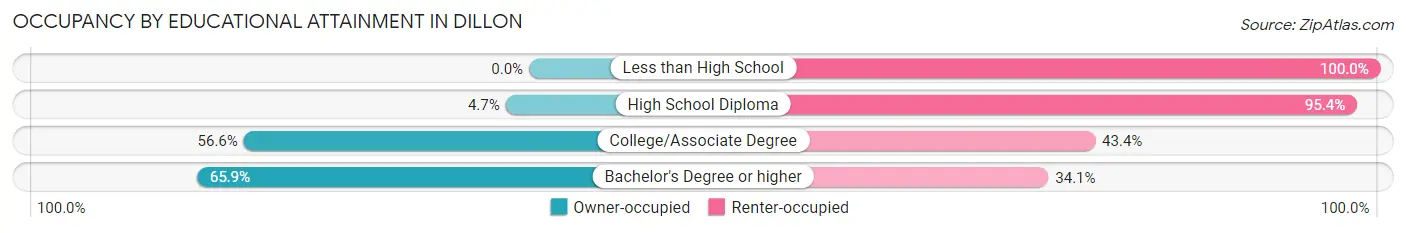 Occupancy by Educational Attainment in Dillon