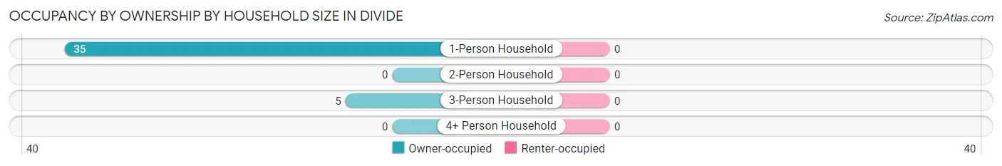 Occupancy by Ownership by Household Size in Divide