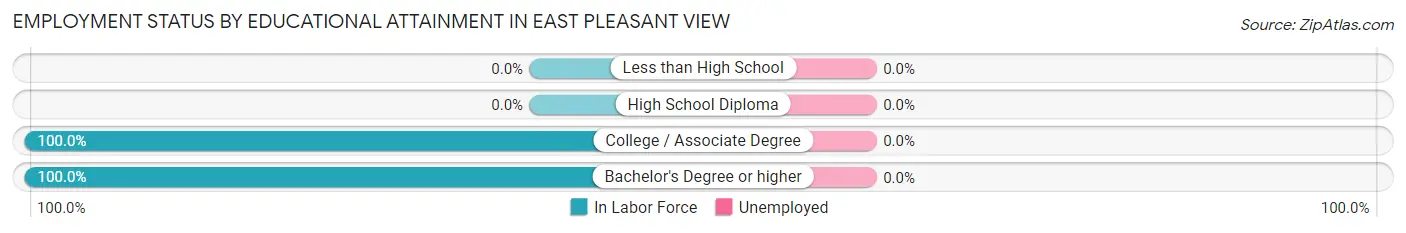 Employment Status by Educational Attainment in East Pleasant View