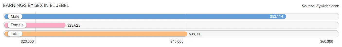 Earnings by Sex in El Jebel