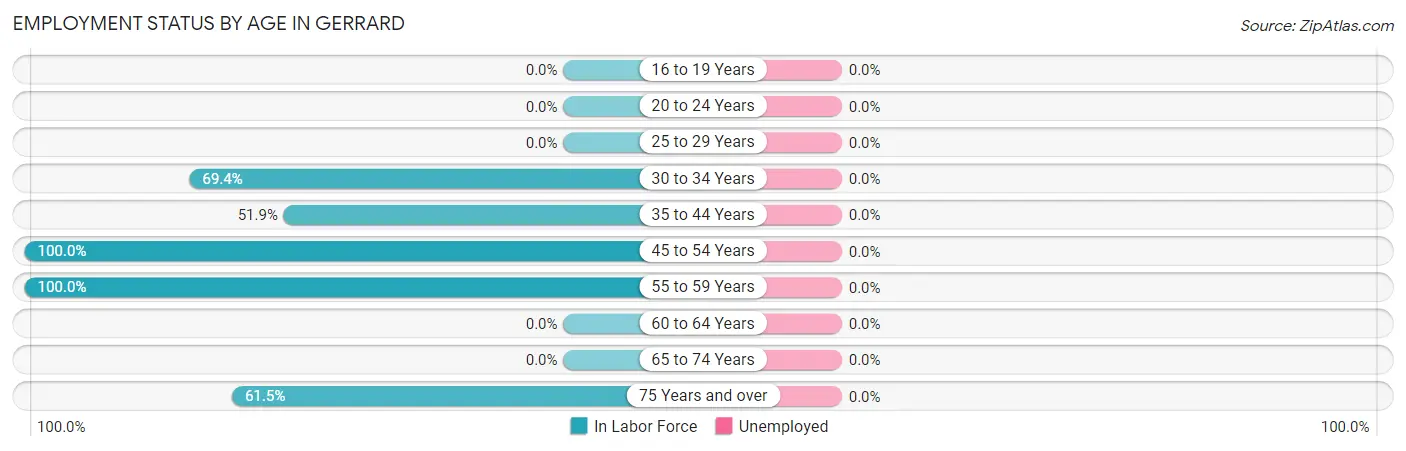 Employment Status by Age in Gerrard