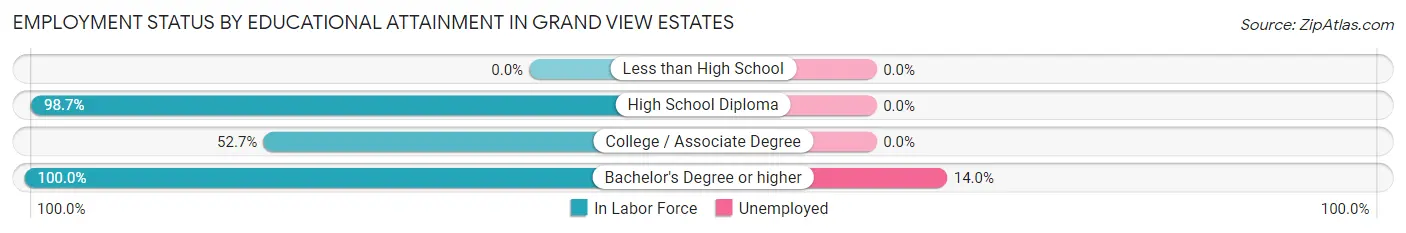 Employment Status by Educational Attainment in Grand View Estates