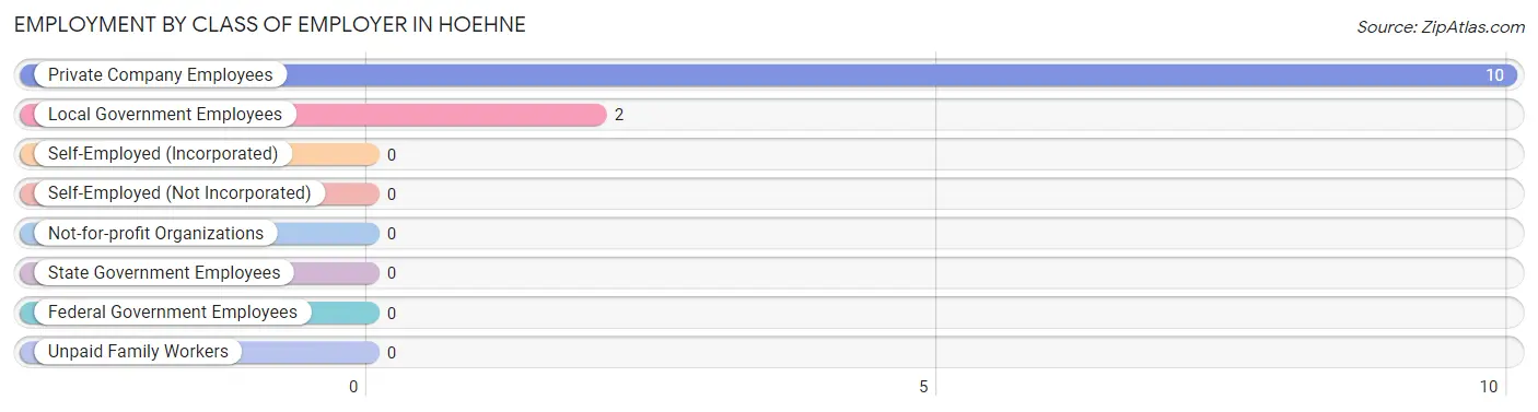 Employment by Class of Employer in Hoehne