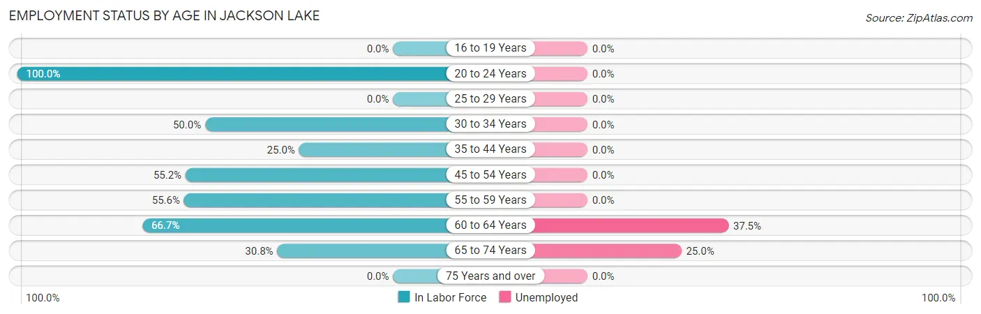 Employment Status by Age in Jackson Lake