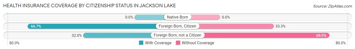 Health Insurance Coverage by Citizenship Status in Jackson Lake