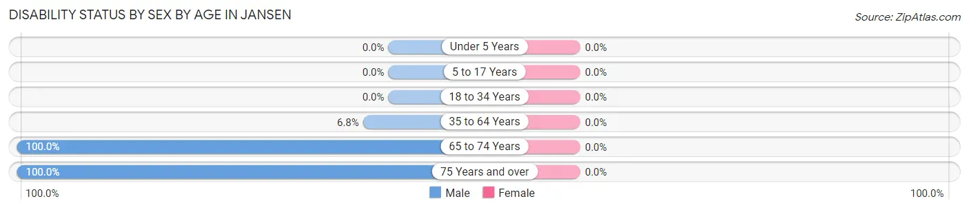 Disability Status by Sex by Age in Jansen