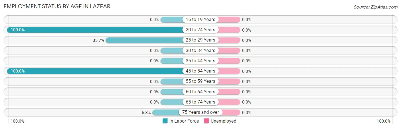 Employment Status by Age in Lazear