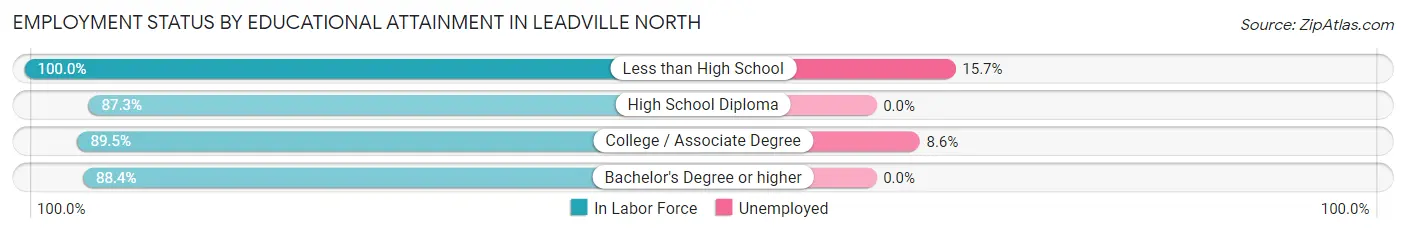 Employment Status by Educational Attainment in Leadville North
