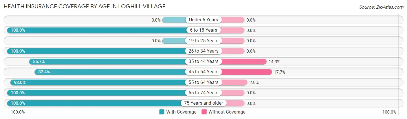 Health Insurance Coverage by Age in Loghill Village