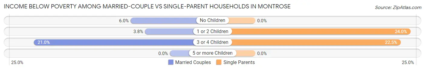 Income Below Poverty Among Married-Couple vs Single-Parent Households in Montrose