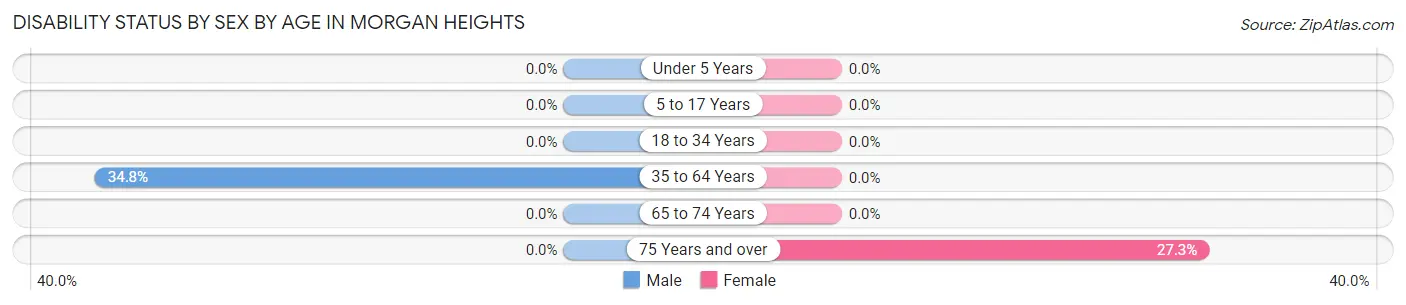 Disability Status by Sex by Age in Morgan Heights