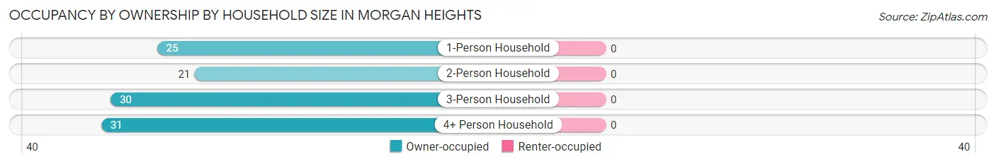 Occupancy by Ownership by Household Size in Morgan Heights