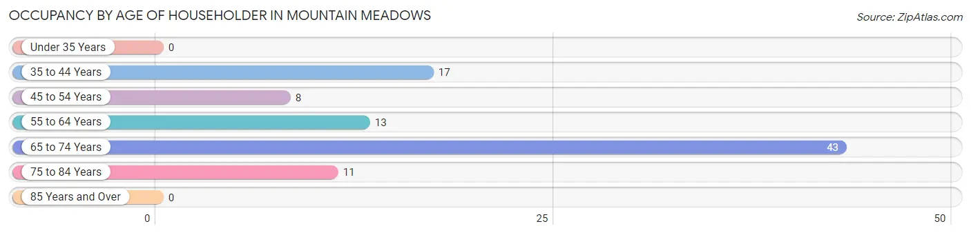 Occupancy by Age of Householder in Mountain Meadows