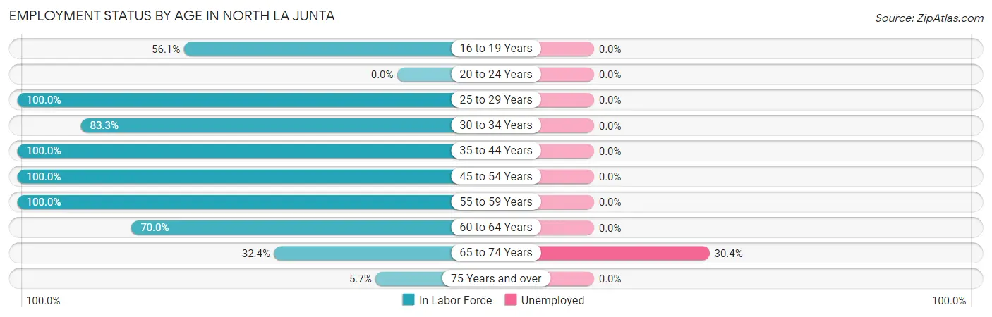 Employment Status by Age in North La Junta