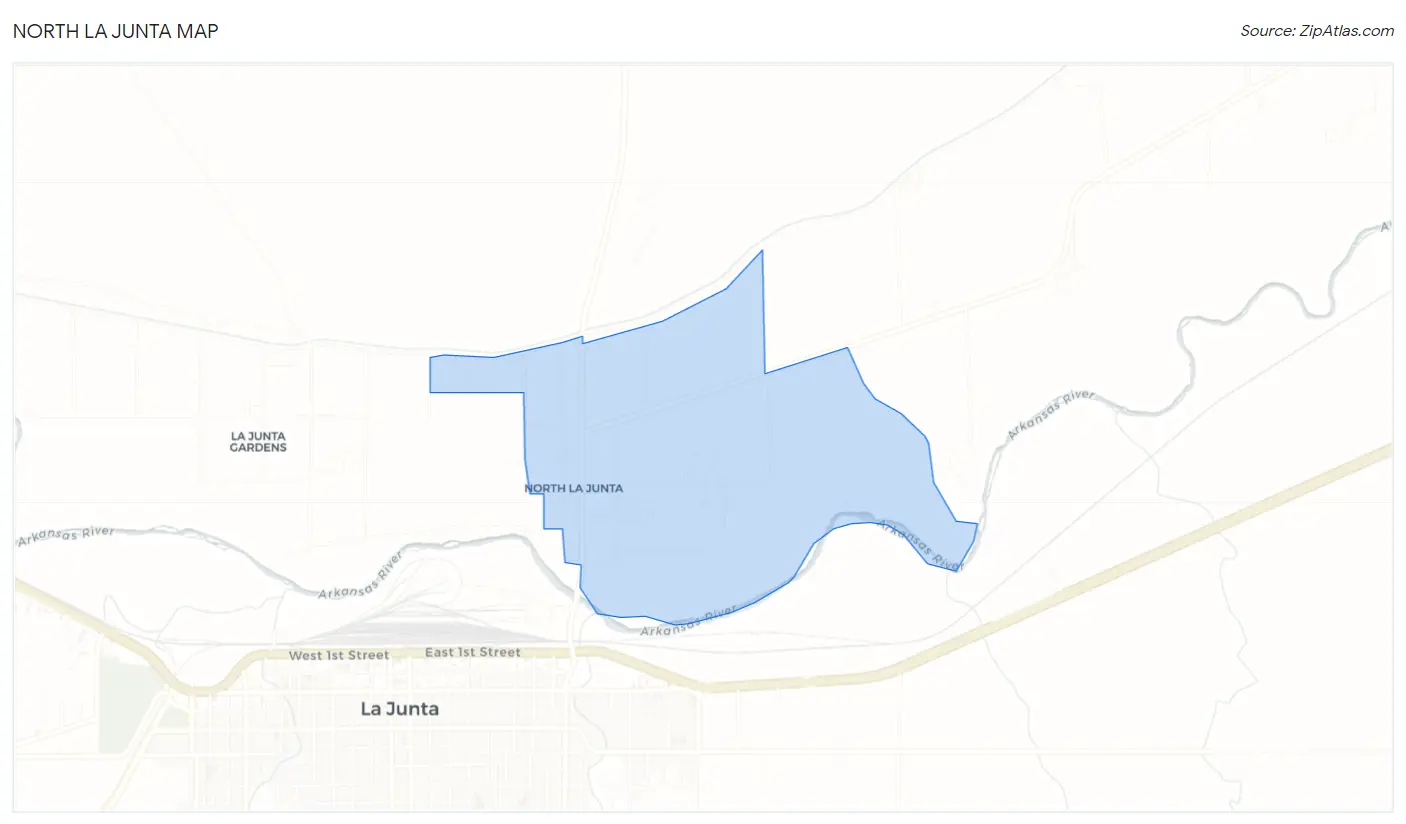 North La Junta Map