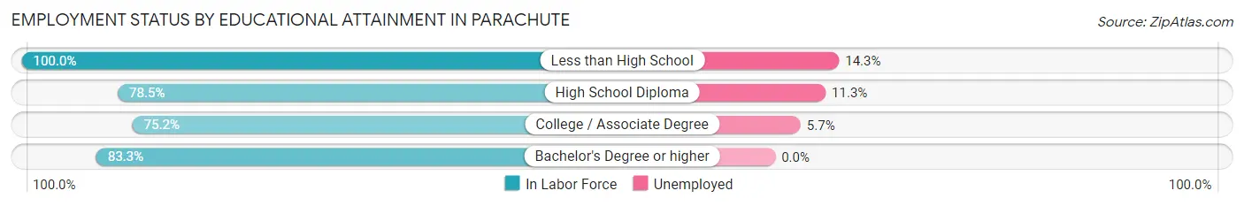Employment Status by Educational Attainment in Parachute