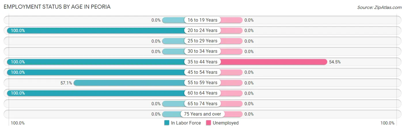 Employment Status by Age in Peoria