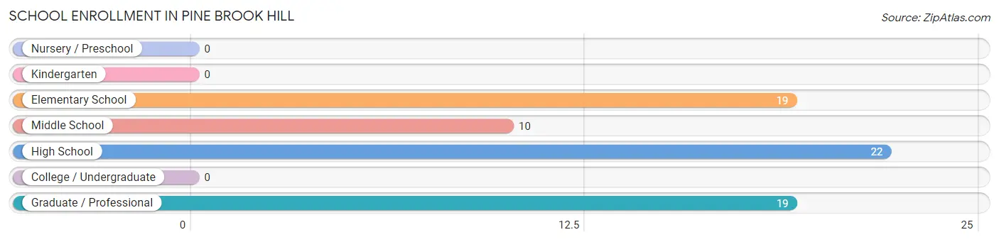 School Enrollment in Pine Brook Hill