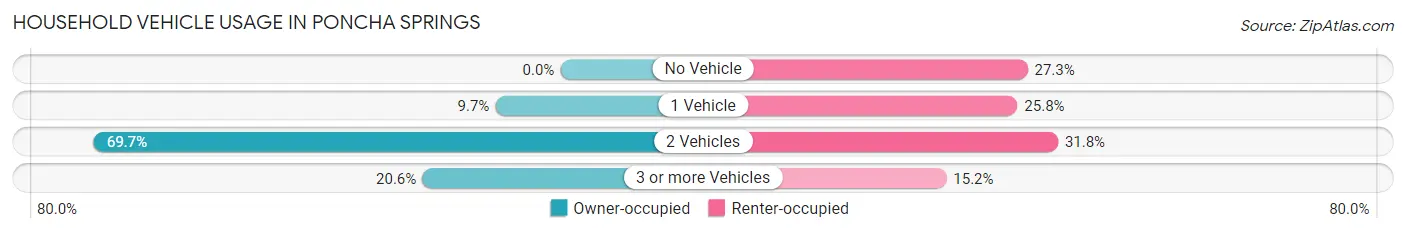 Household Vehicle Usage in Poncha Springs