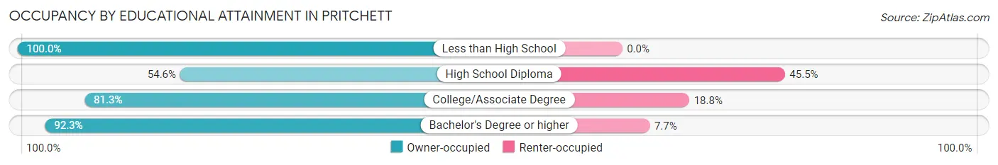 Occupancy by Educational Attainment in Pritchett