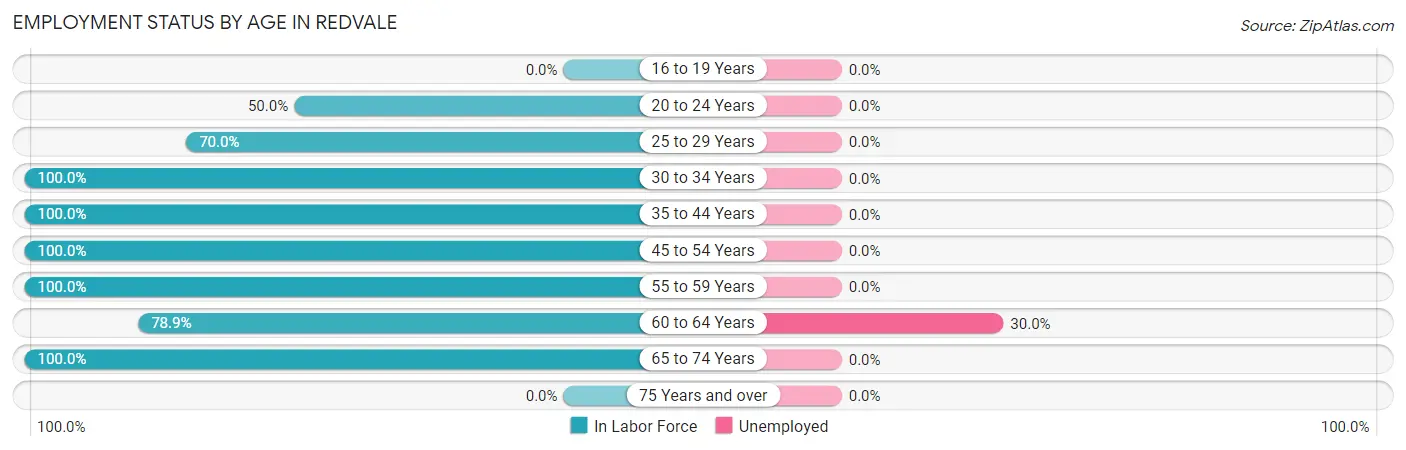 Employment Status by Age in Redvale