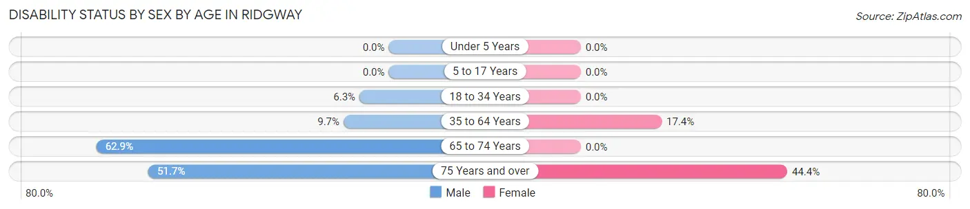 Disability Status by Sex by Age in Ridgway