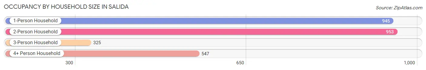 Occupancy by Household Size in Salida