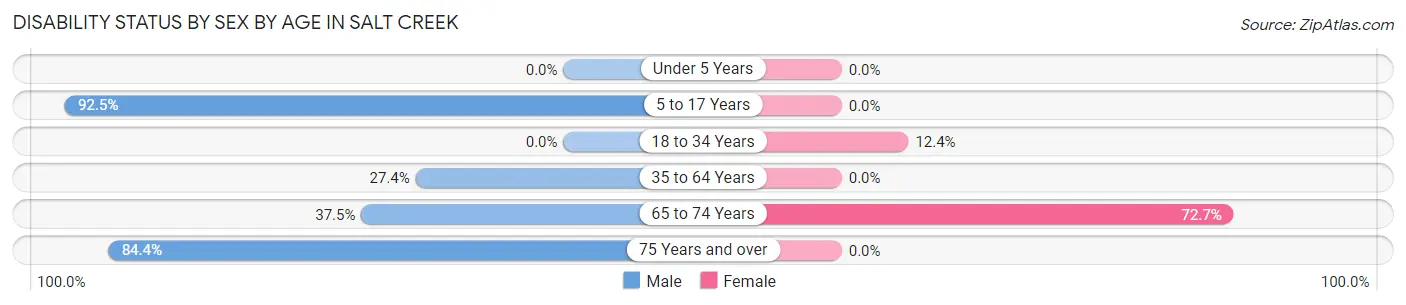Disability Status by Sex by Age in Salt Creek
