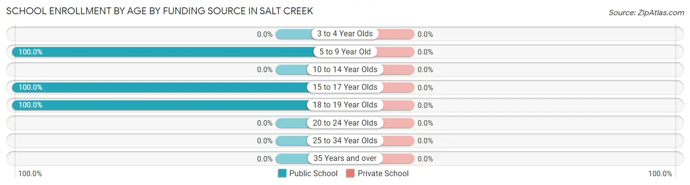 School Enrollment by Age by Funding Source in Salt Creek
