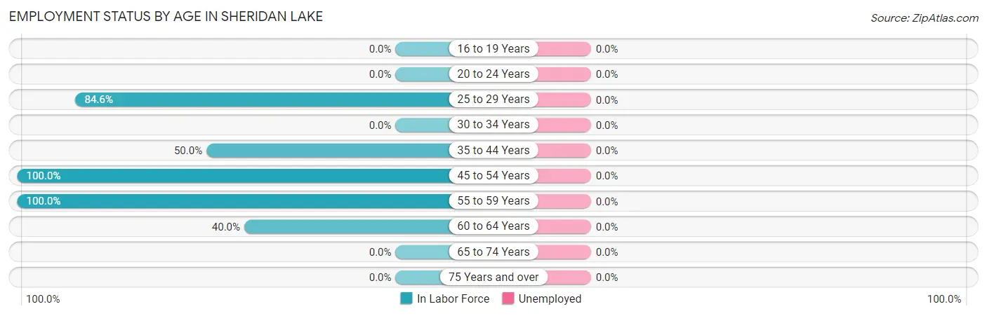 Employment Status by Age in Sheridan Lake