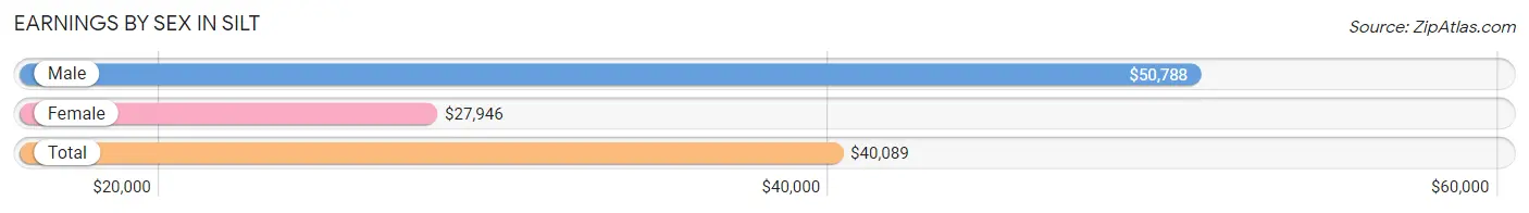 Earnings by Sex in Silt