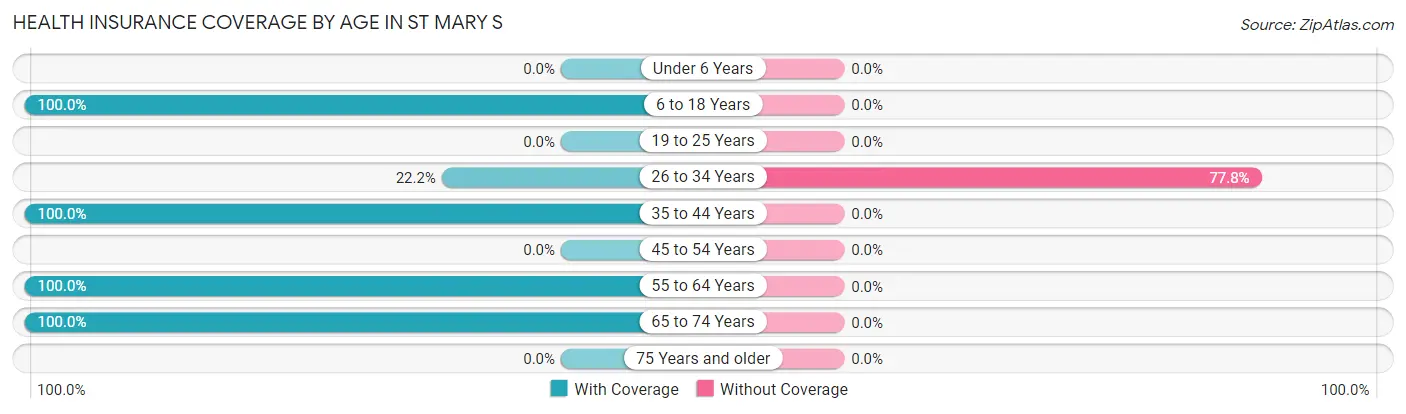 Health Insurance Coverage by Age in St Mary s