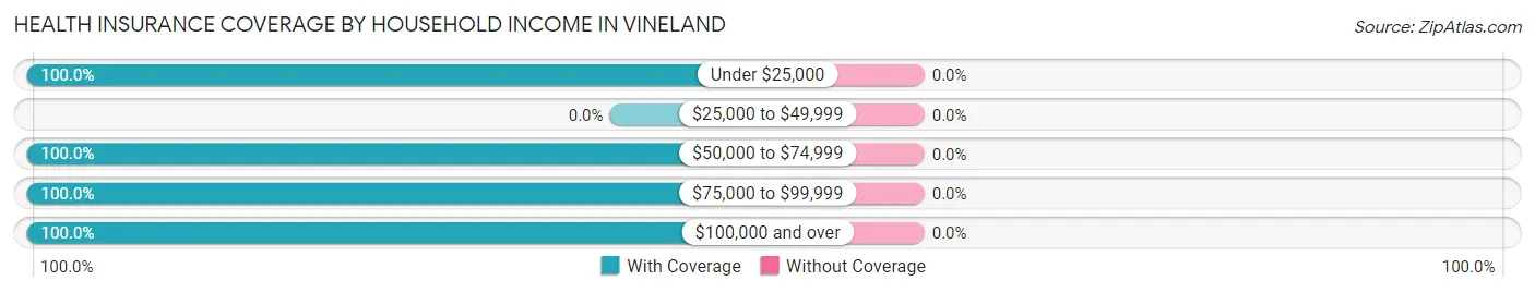 Health Insurance Coverage by Household Income in Vineland