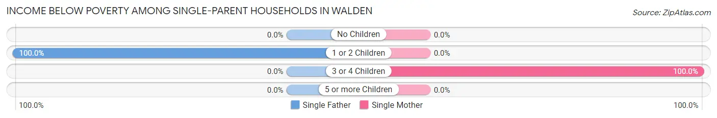 Income Below Poverty Among Single-Parent Households in Walden