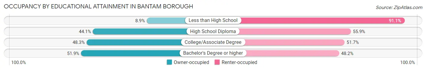 Occupancy by Educational Attainment in Bantam borough