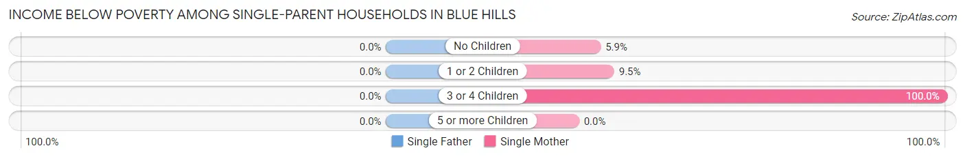 Income Below Poverty Among Single-Parent Households in Blue Hills