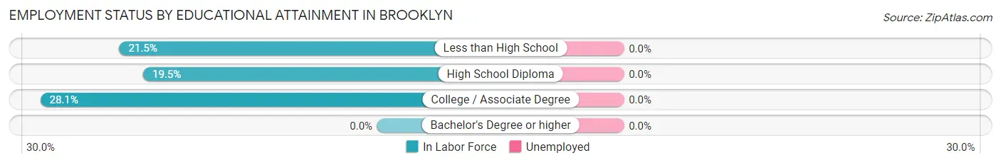 Employment Status by Educational Attainment in Brooklyn