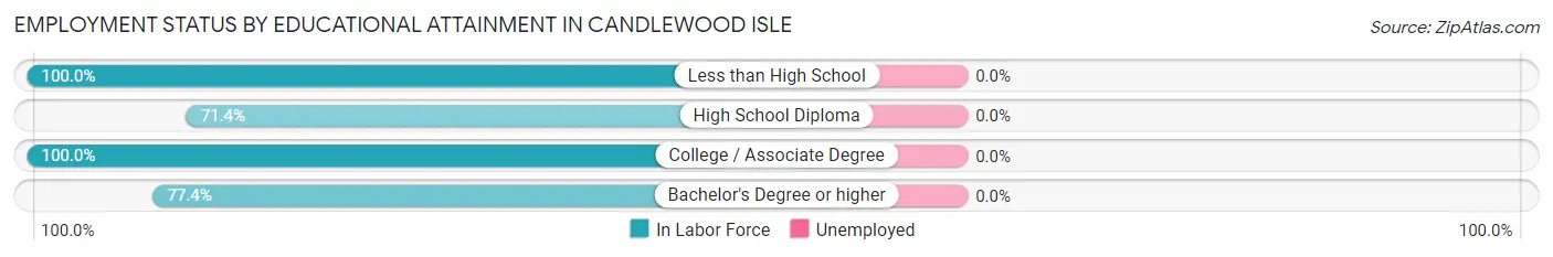 Employment Status by Educational Attainment in Candlewood Isle