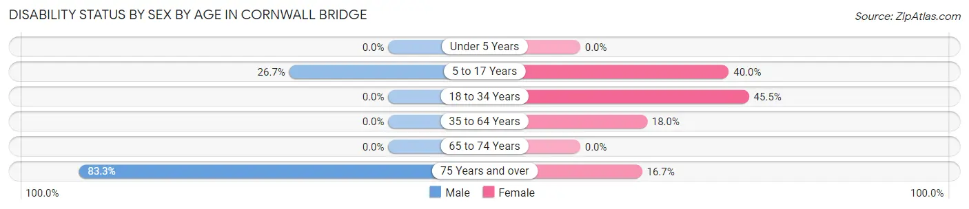Disability Status by Sex by Age in Cornwall Bridge