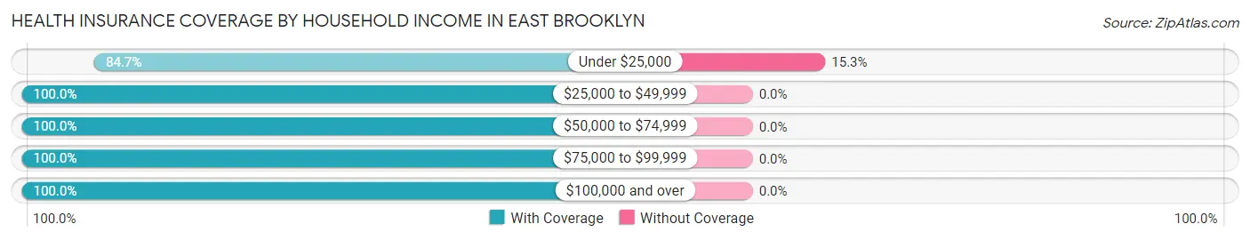 Health Insurance Coverage by Household Income in East Brooklyn