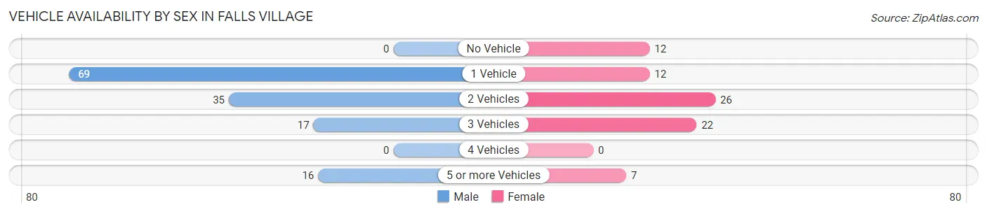 Vehicle Availability by Sex in Falls Village