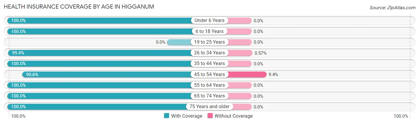 Health Insurance Coverage by Age in Higganum