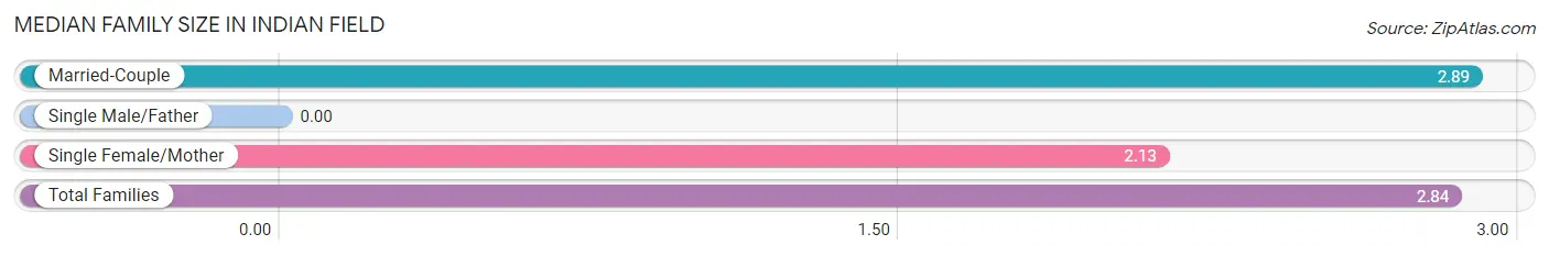 Median Family Size in Indian Field