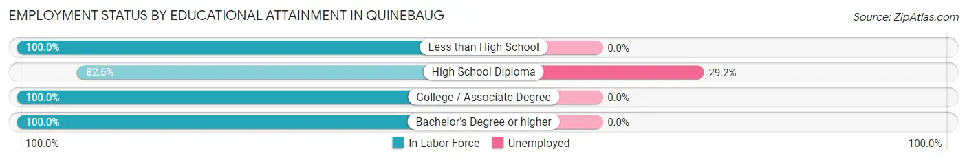 Employment Status by Educational Attainment in Quinebaug
