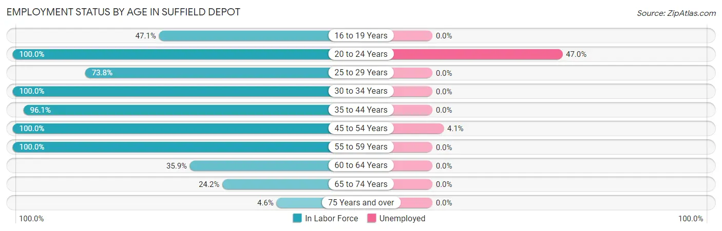 Employment Status by Age in Suffield Depot